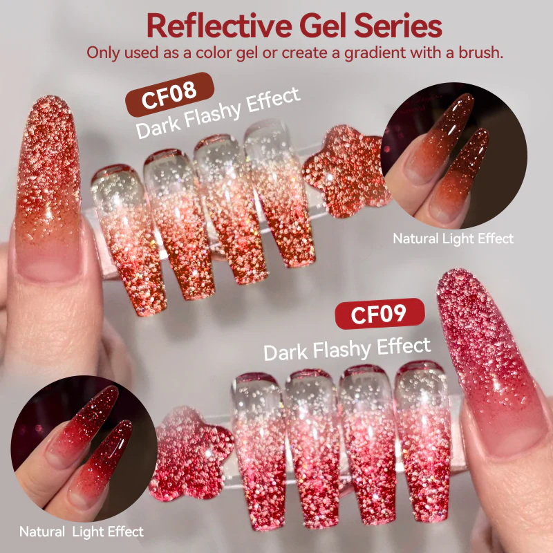 9 Colors 4 In 1 Pat Painting Gel Crimson Flicker - Image 8