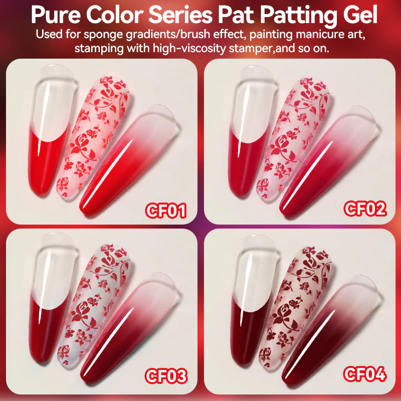 9 Colors 4 In 1 Pat Painting Gel Crimson Flicker - Image 9