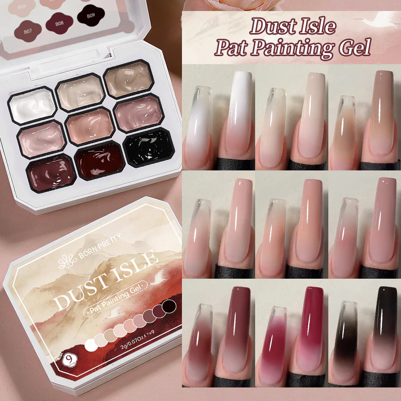 9 Colors 4 in 1 Pat Painting Gel Dust Isle - Image 9