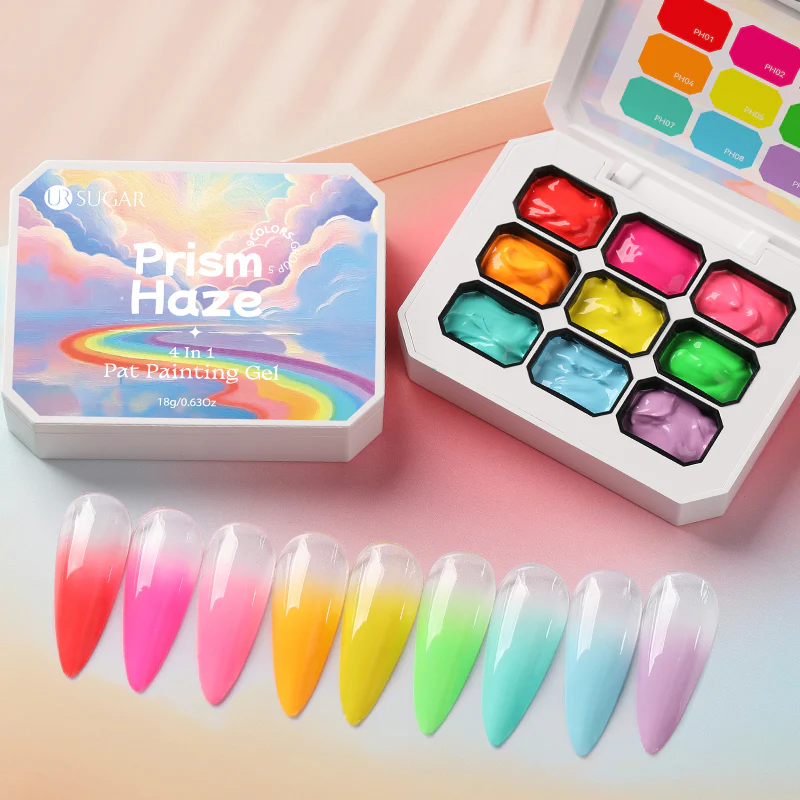 9 Colors 4 in 1 Pat Painting Gel Prism Haze