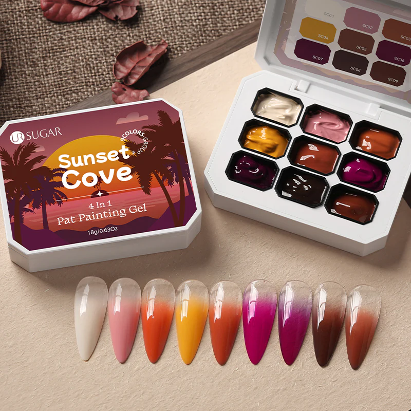 9 Colors 4 in 1 Pat Painting Gel Sunset Cove