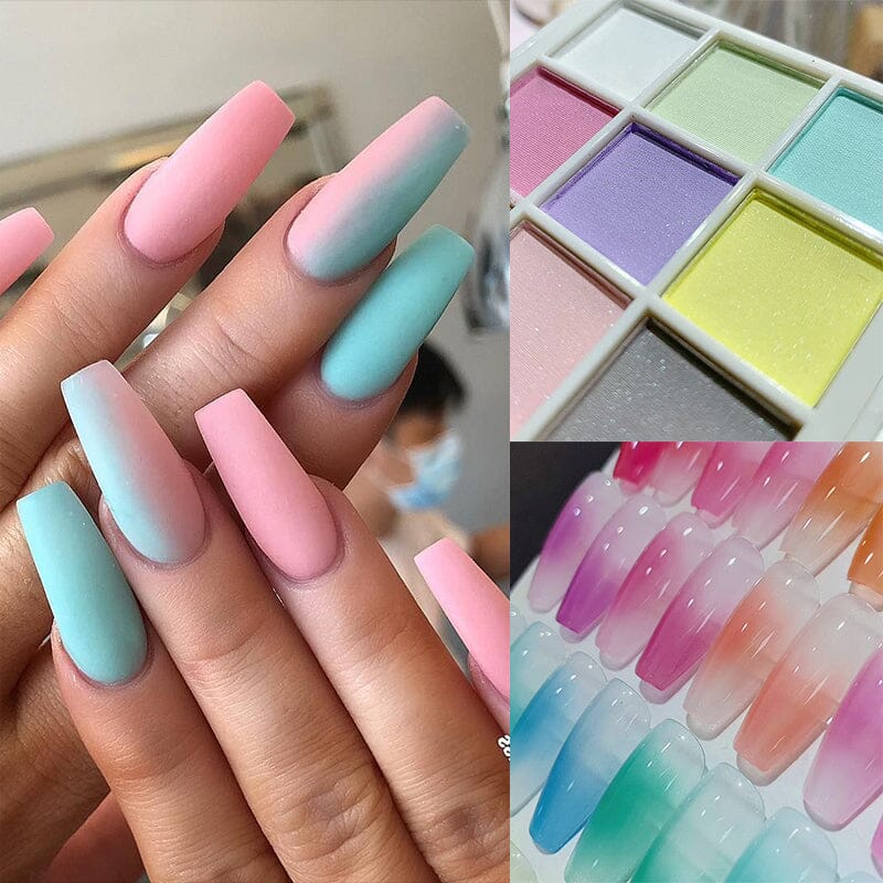 9 Grids Solid Ombre Nail Powder - Image 3
