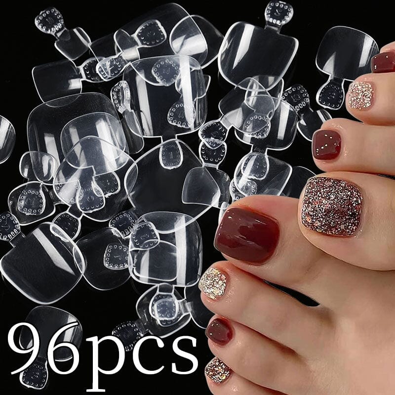 96pcs Transparent Toenail False Nail Tips - Image 3