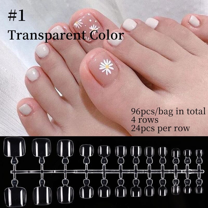 96pcs Transparent Toenail False Nail Tips - Image 6