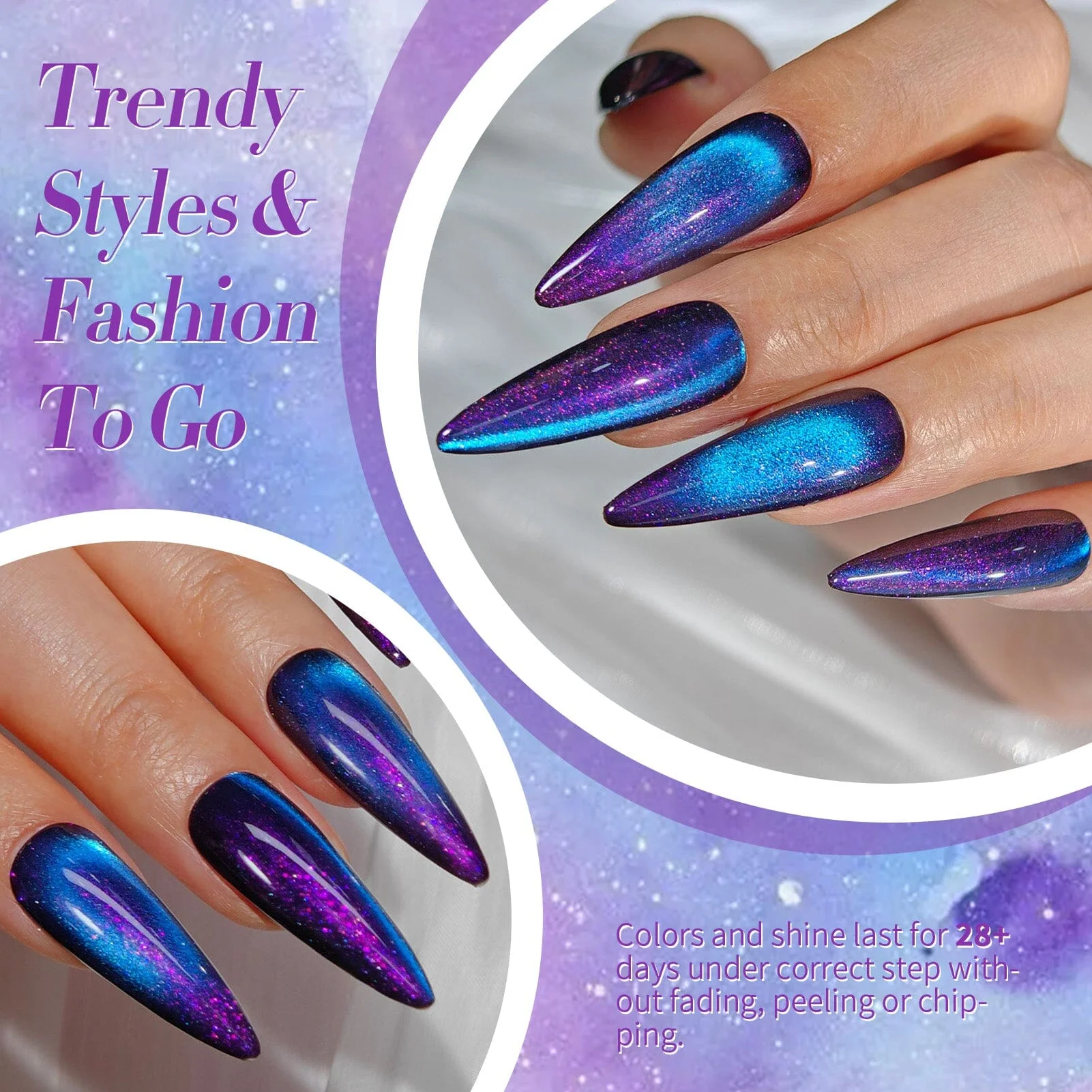 Auroras Cat Magnetic Gel MY311 Night Purple 15ml - Image 5