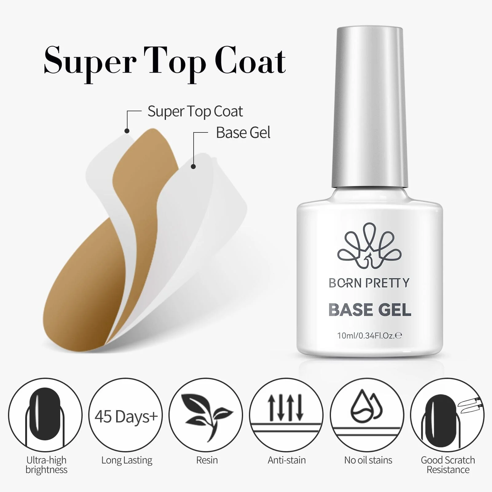 Base Gel & Super Top Coat Set 10ml - Image 6