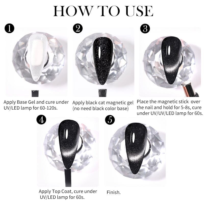 Black Cat Magnetic Gel Polish 7ml - Image 10