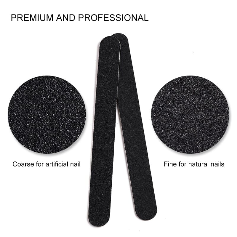 Black Straight Nail File 180/180 - Image 7
