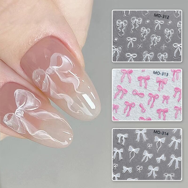 Bowknot 3D Nail Sticker MO-314 - Image 5