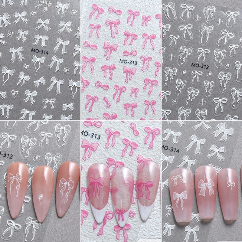 Bowknot 3D Nail Sticker MO-314 - Image 8