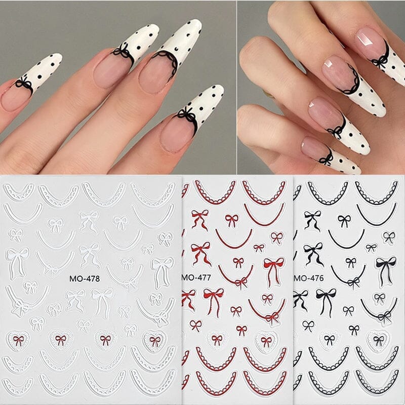 Bowknot 3D Nail Sticker MO-476 - Image 12