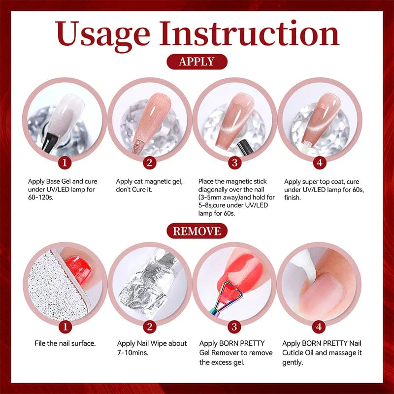Cat Magnetic Gel MY394 Mirror Ruby 10ml - Image 7