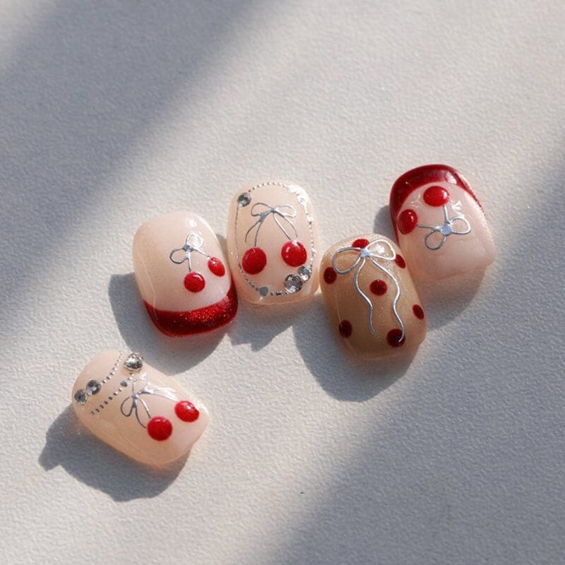 Cherry Bowknot Strawberry 5D Nail Sticker M-906/913 - Image 3