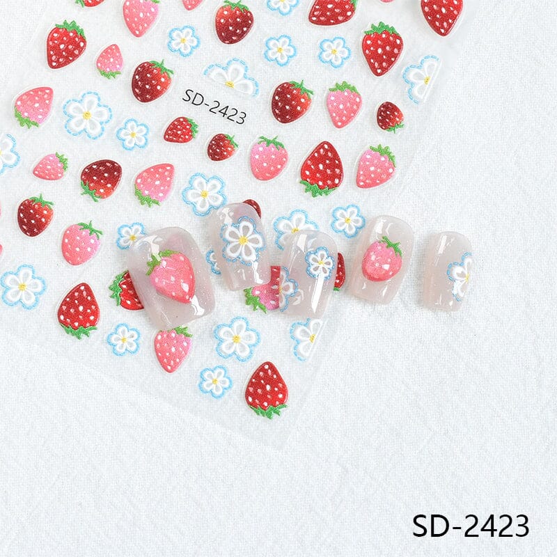 Cherry Strawberry 3D Nail Stickers - Image 28