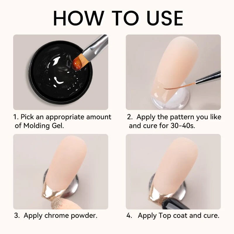Chrome Molding Nail Gel 7ml - Image 5