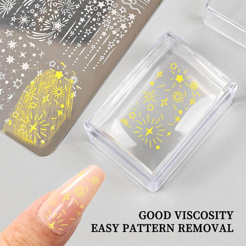 Clear Square Nail Stamper 3.7cm - Image 10