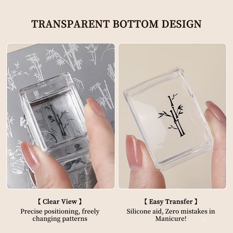 Clear Square Nail Stamper 3.7cm - Image 12