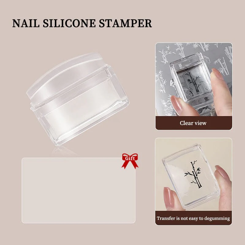 Clear Square Nail Stamper 3.7cm - Image 13