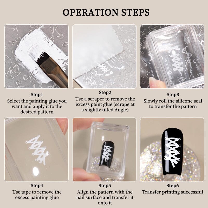 Clear Square Nail Stamper 3.7cm - Image 6