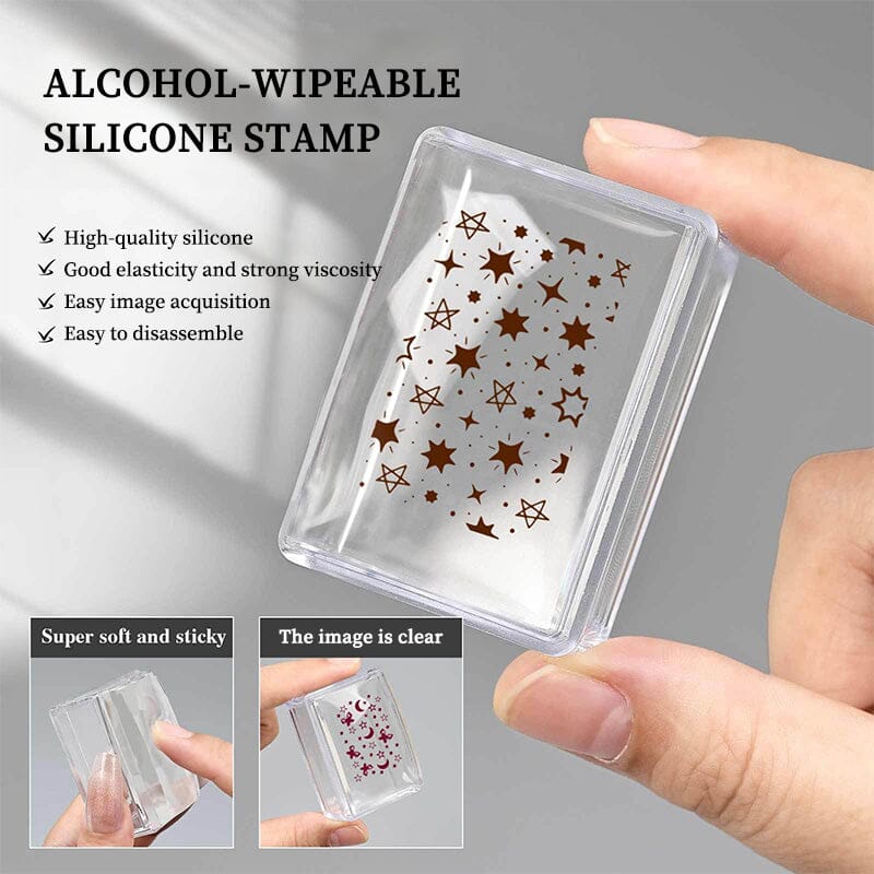 Clear Square Nail Stamper 3.7cm - Image 8