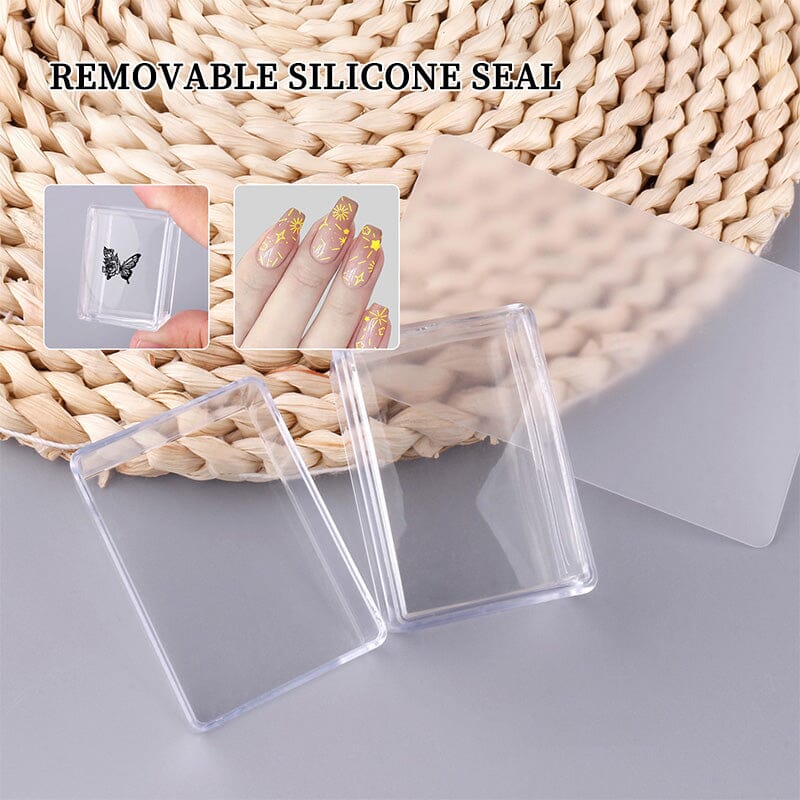 Clear Square Nail Stamper 3.7cm - Image 9