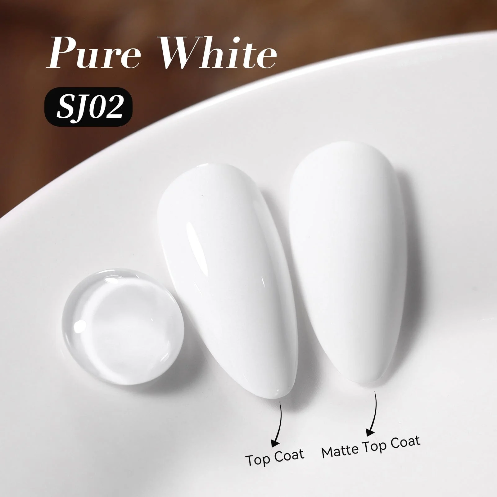 Color Nail Gel SJ02 Pure White 15ml - Image 3