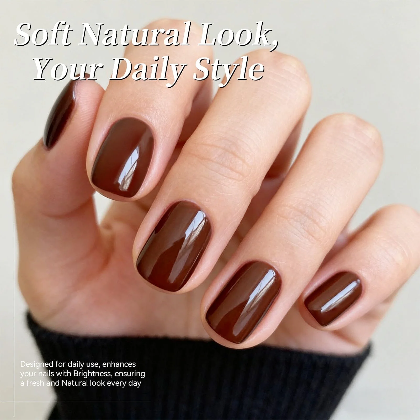 Color Nail Gel SJ05 Cocoa Brown 15ml - Image 2