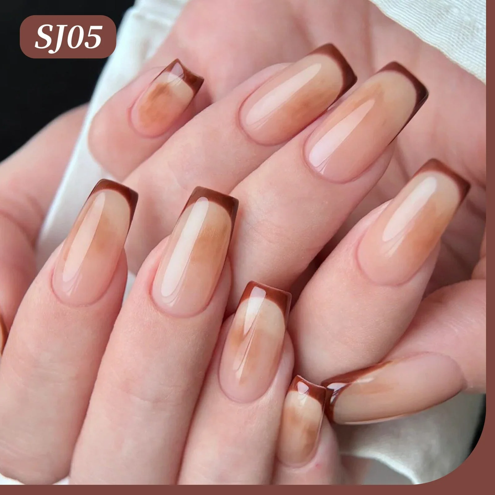 Color Nail Gel SJ05 Cocoa Brown 15ml - Image 4