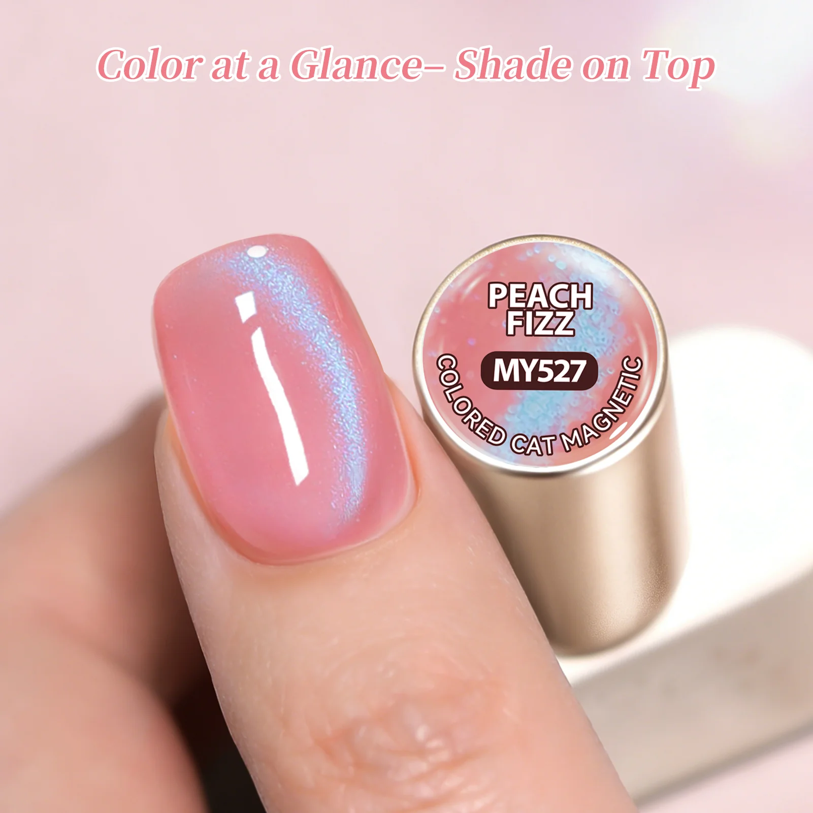 Colored Cat Magnetic Gel MY527 Peach Fizz 15ml - Image 4