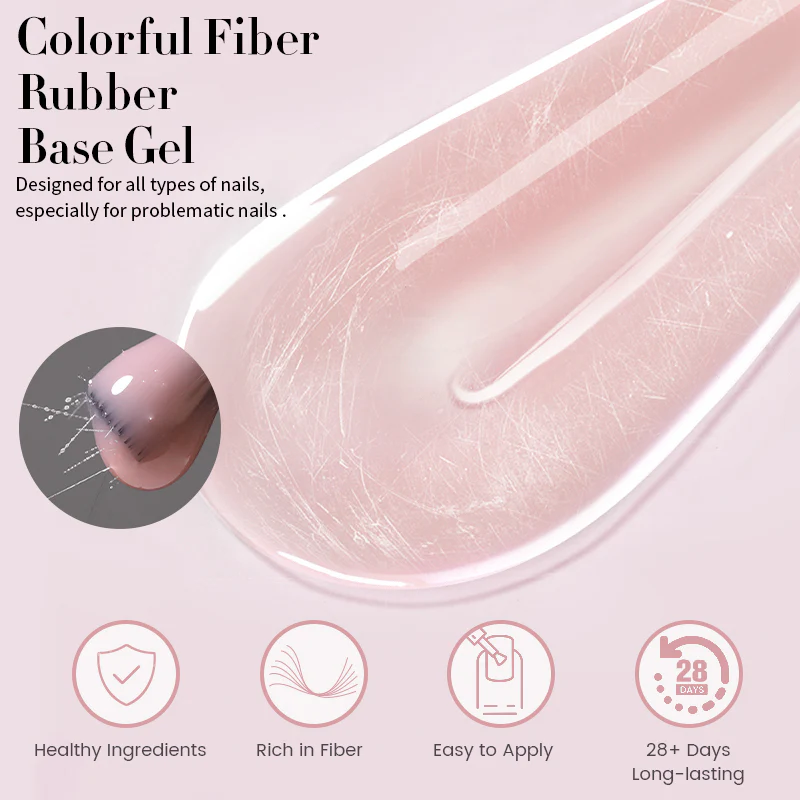 Colorful Fiber Rubber Base Gel CF01 7ml - Image 12