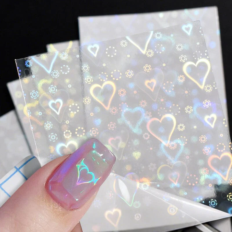 Colorful Heart 3D Nail Sticker