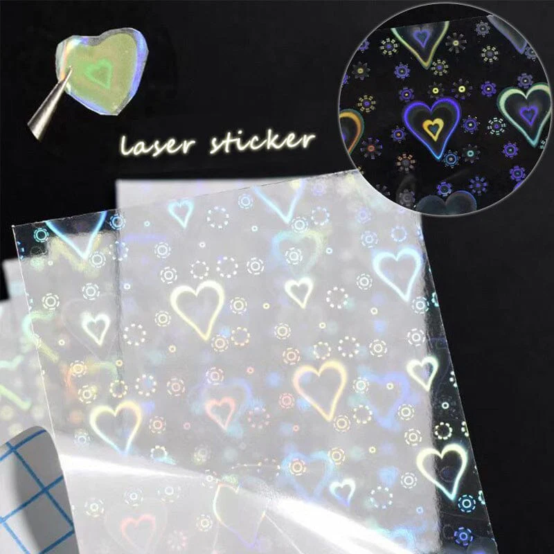Colorful Heart 3D Nail Sticker - Image 4