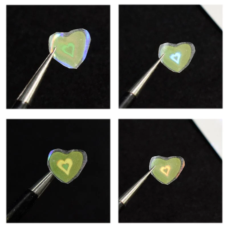 Colorful Heart 3D Nail Sticker - Image 7