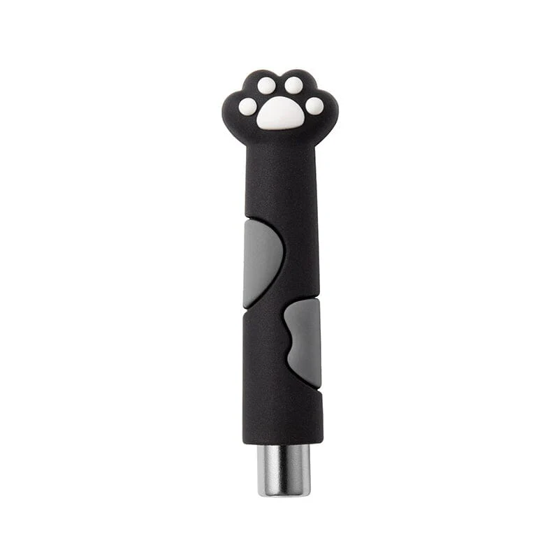 Cylindrical Magnetic Stick Cute Cat Paw Handle Black