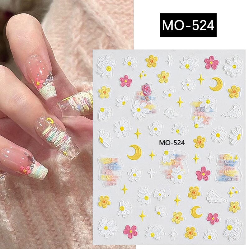 Daisy Tulip Flowers 3D Nail Sticker MO-524/525/526 - Image 11