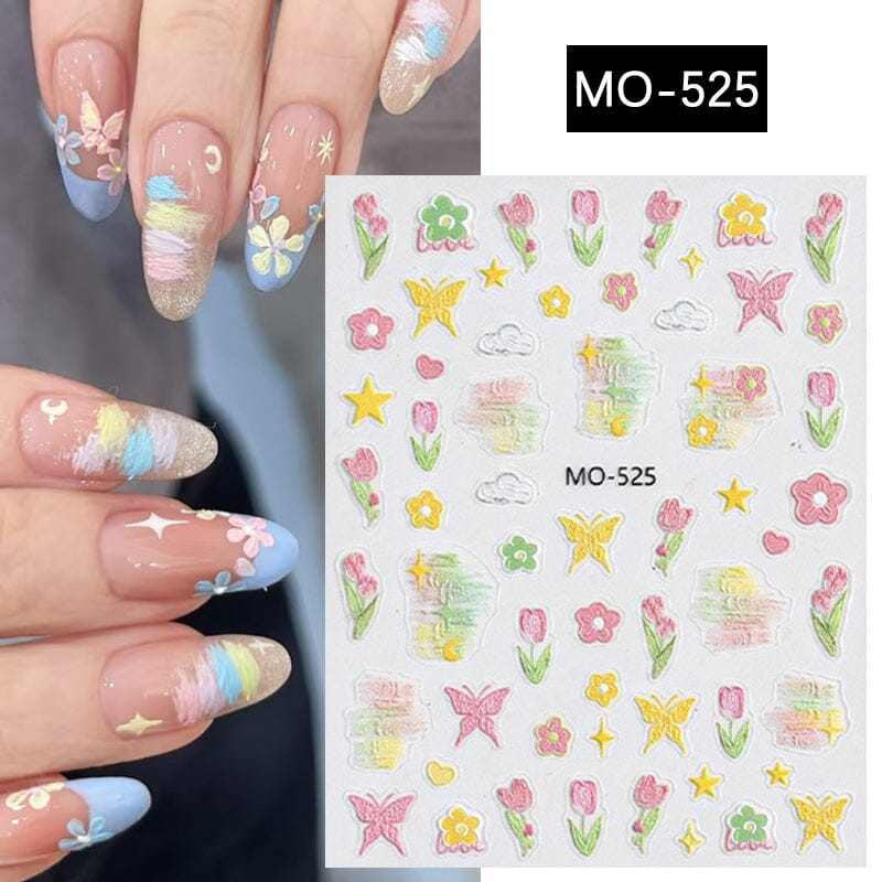 Daisy Tulip Flowers 3D Nail Sticker MO-524/525/526 - Image 12