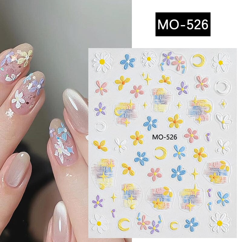 Daisy Tulip Flowers 3D Nail Sticker MO-524/525/526 - Image 13