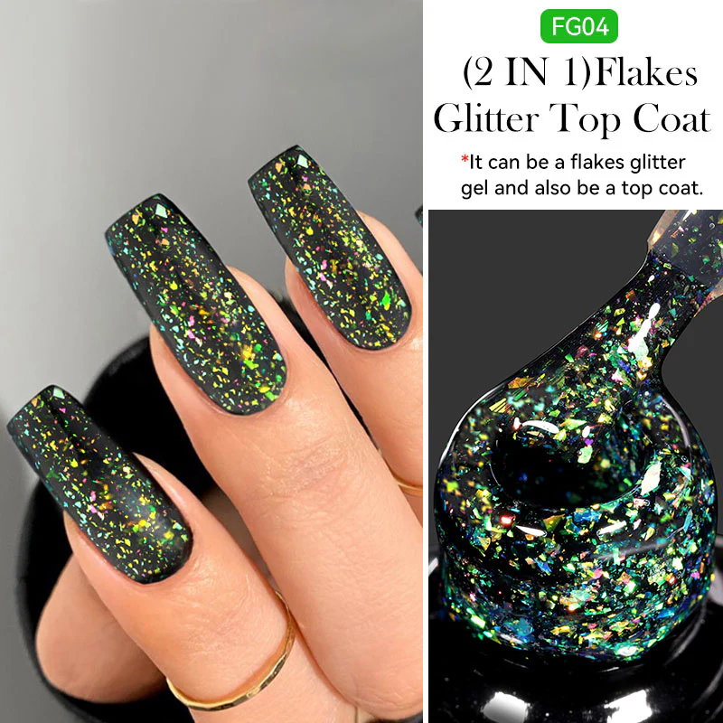 Flakes Glitter Top Coat FG04 7ml - Image 2