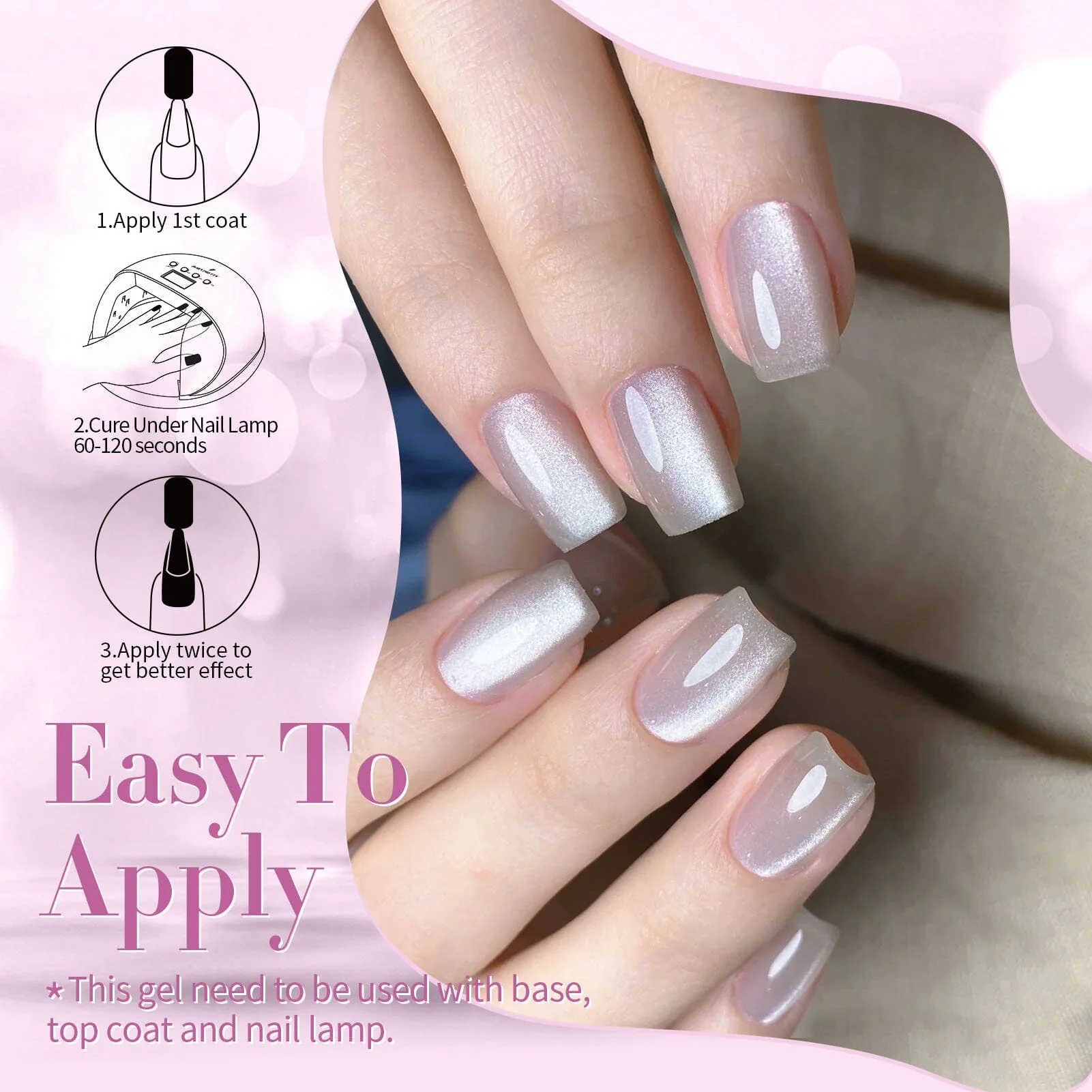 Cat Magnetic Gel MY02 First Love 15ml - Image 8
