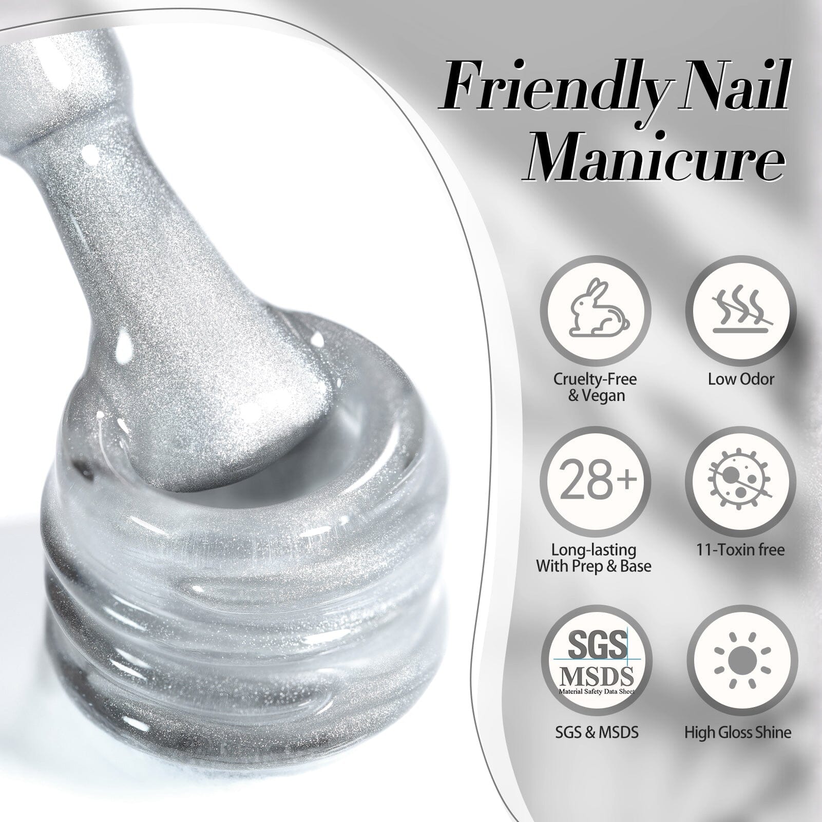 Cat Magnetic Gel MY77 Flowing Light White 15ml - Image 7