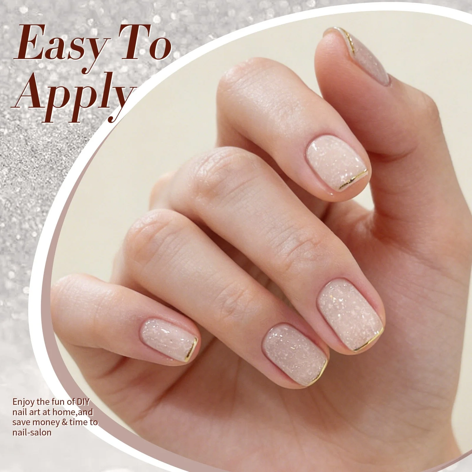 Nude Snow Glitter Jelly Gel 15ml - Image 5