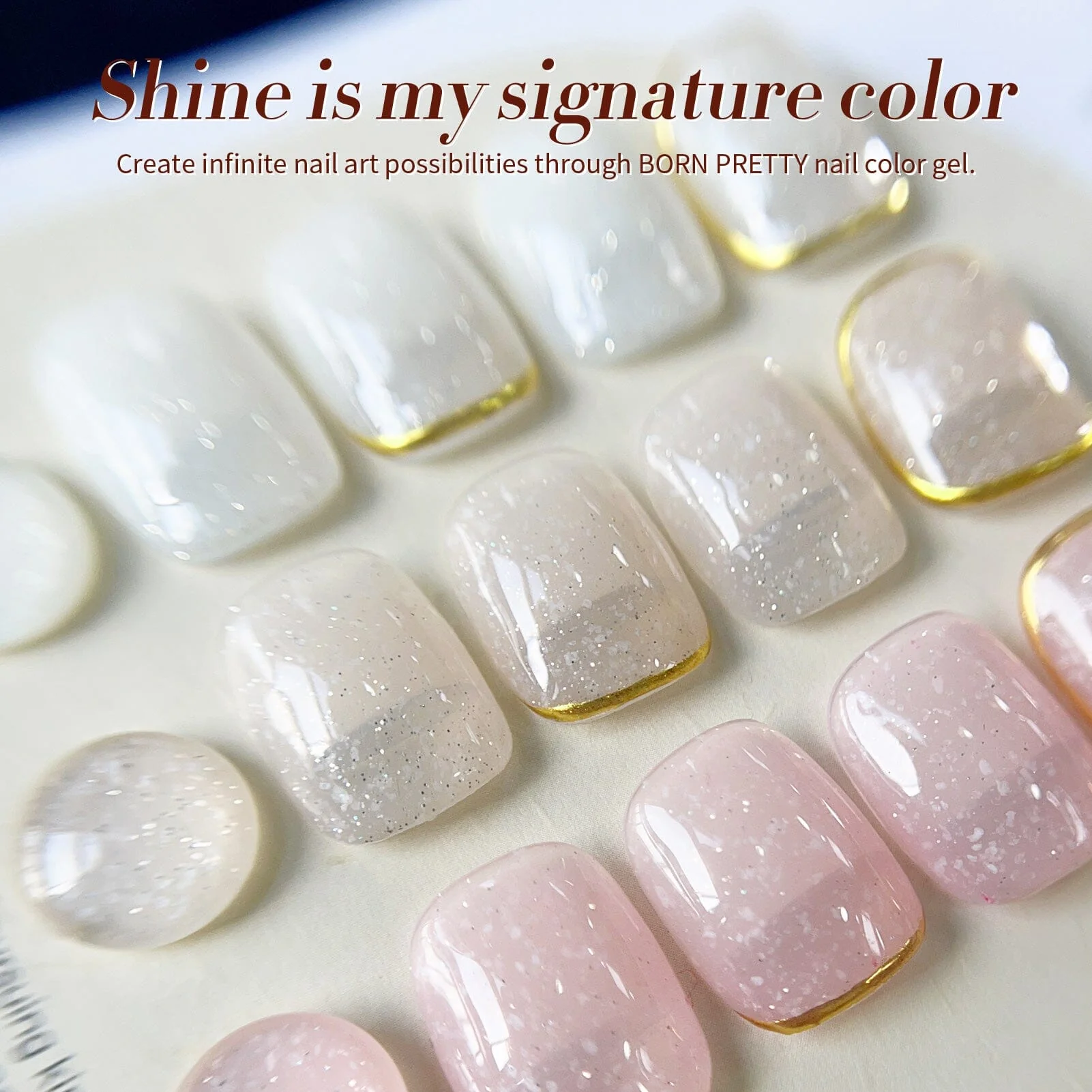 Nude Snow Glitter Jelly Gel 15ml - Image 9