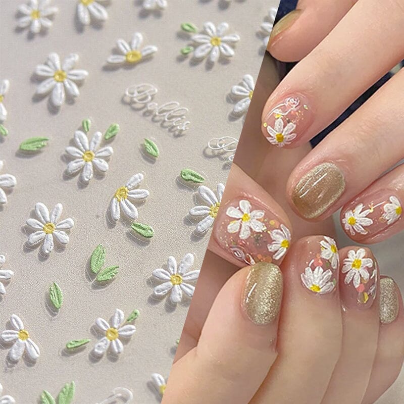 Flowers 3D Nail Sticker HG-5D196 - Image 4