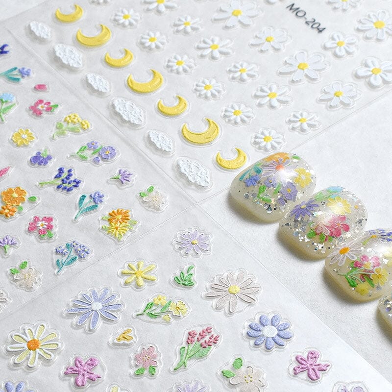 Flowers 3D Nail Sticker MO-206 - Image 7
