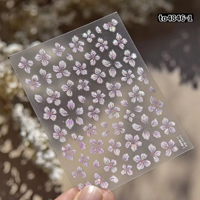 Spring Flowers Blooming Sakura Nail Sticker - Image 15