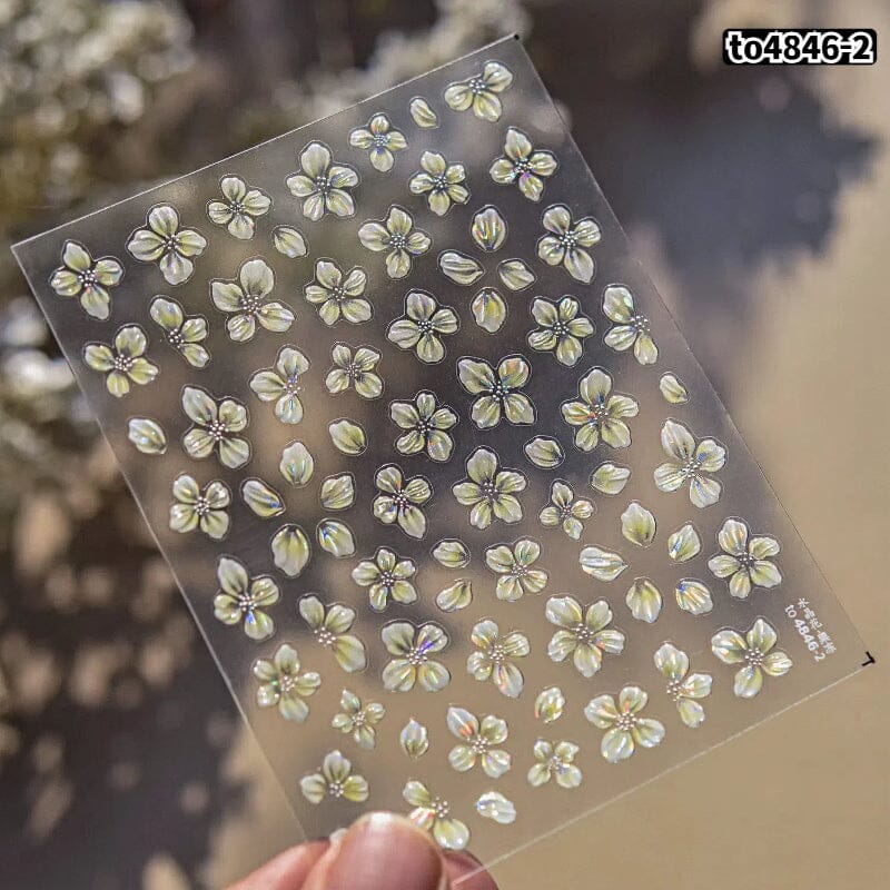 Spring Flowers Blooming Sakura Nail Sticker - Image 16