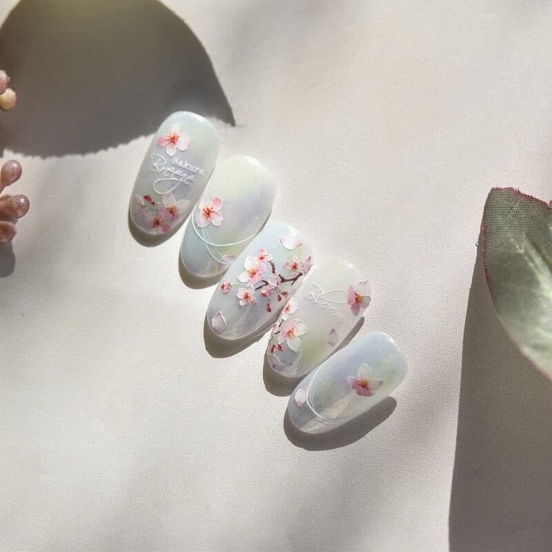 Spring Flowers Blooming Sakura Nail Sticker - Image 2