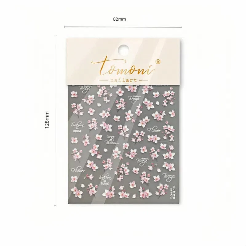 Spring Flowers Blooming Sakura Nail Sticker - Image 3