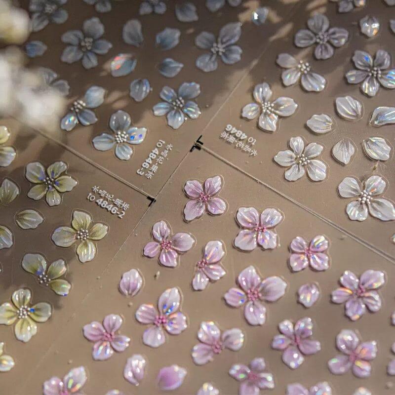 Spring Flowers Blooming Sakura Nail Sticker - Image 6