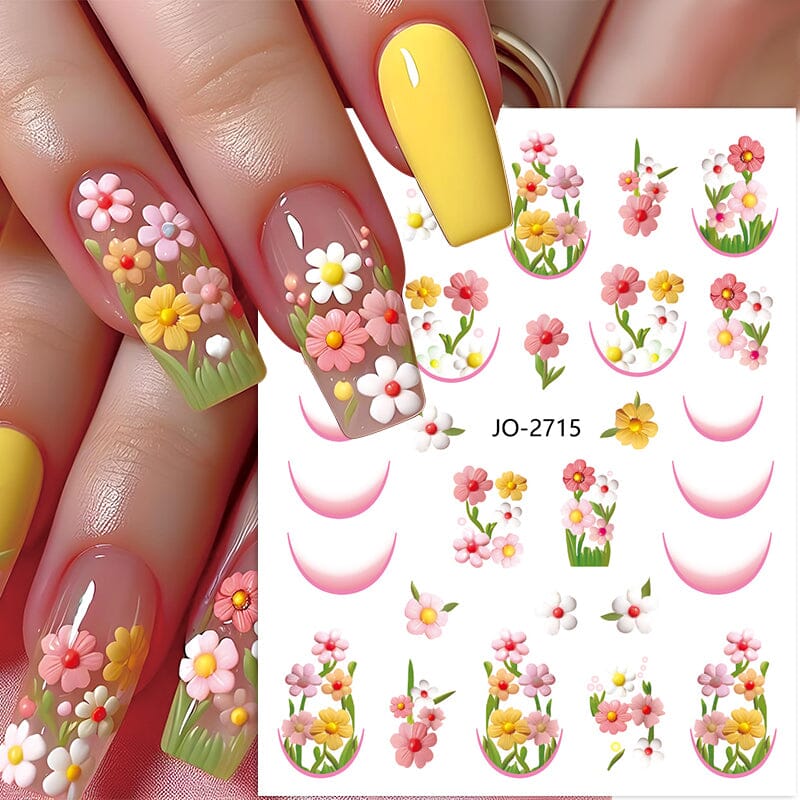 Flowers Butterfly 3D Nail Sticker JO-2715-2725 - Image 10